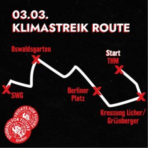 Klimademo in Gelnhausen am 3. März 2023: Die Route der Demo - Sperrungen  möglich